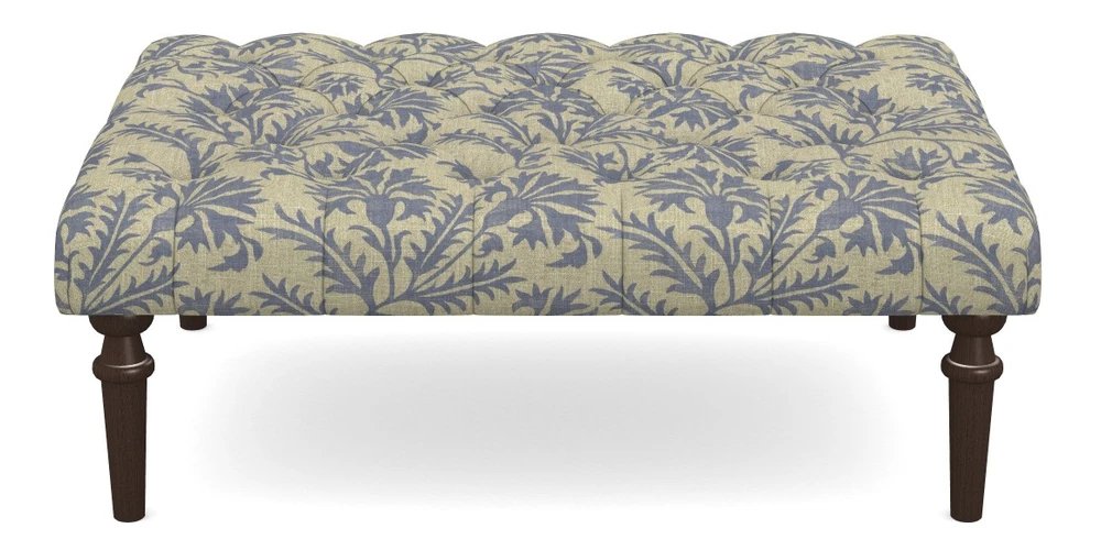 Medium Buttoned Footstool