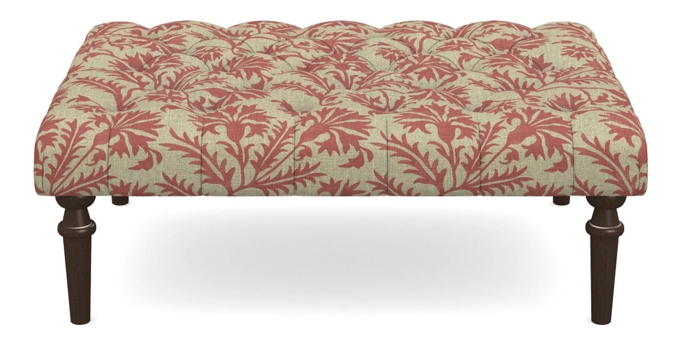 Medium Buttoned Footstool