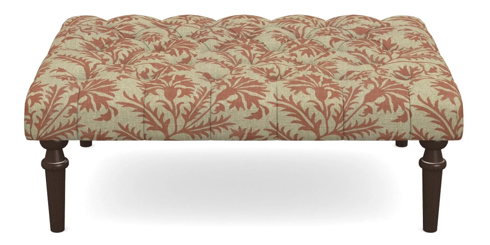 Medium Buttoned Footstool