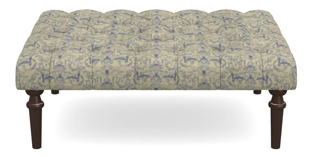 Medium Buttoned Footstool