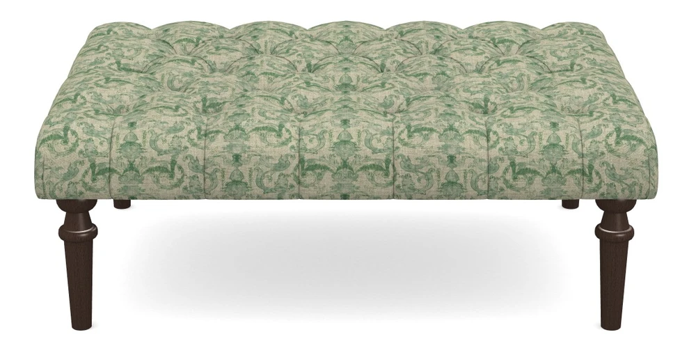 Medium Buttoned Footstool