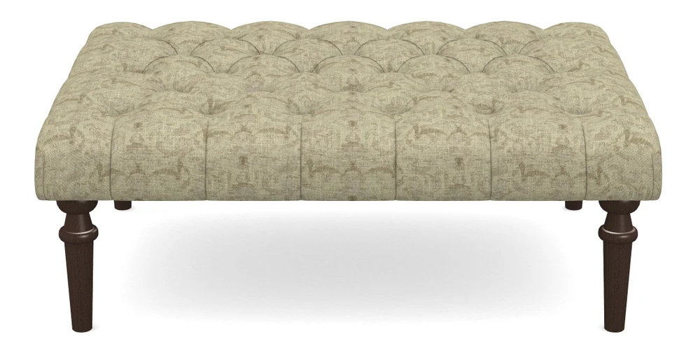 Medium Buttoned Footstool