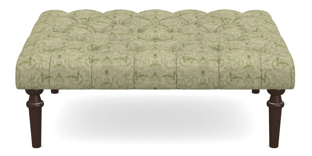 Medium Buttoned Footstool