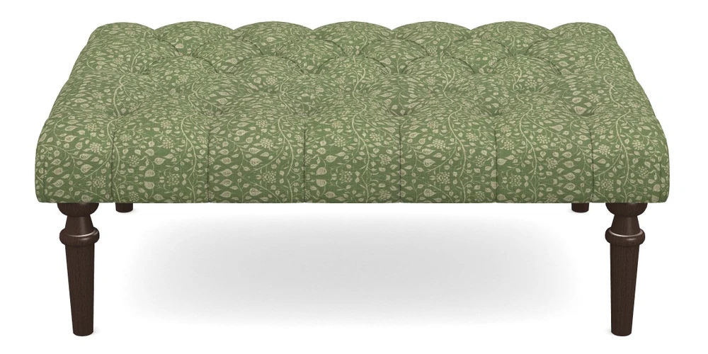 Medium Buttoned Footstool