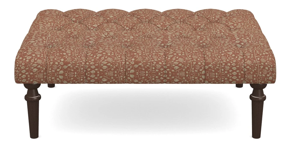 Medium Buttoned Footstool