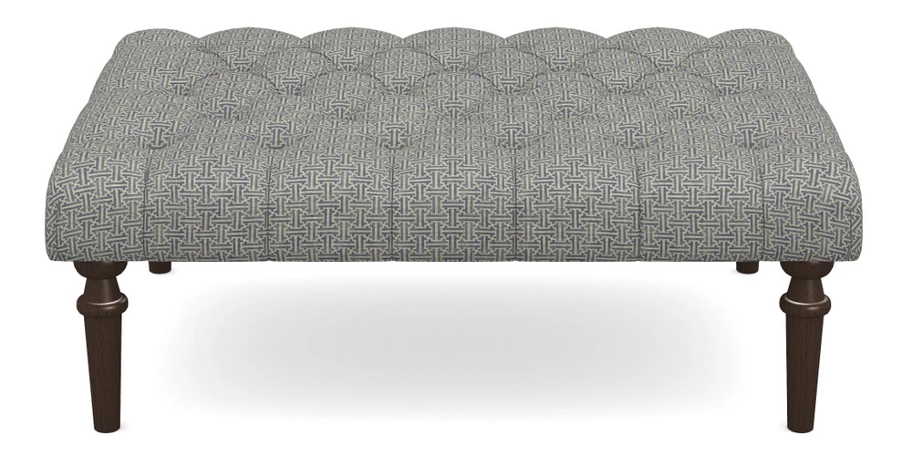 Medium Buttoned Footstool