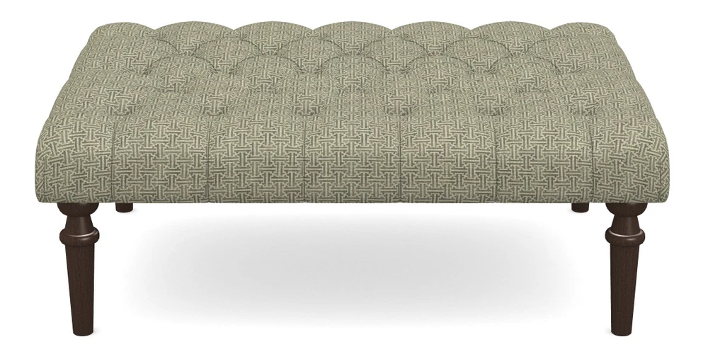 Medium Buttoned Footstool