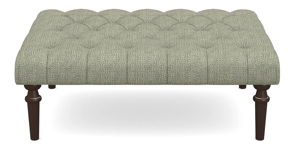 Medium Buttoned Footstool