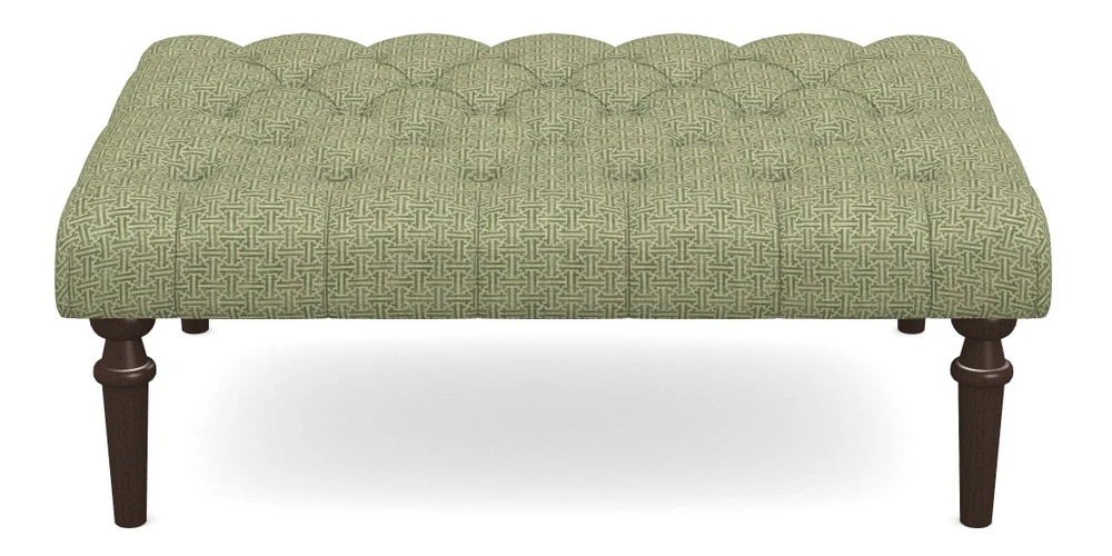 Medium Buttoned Footstool