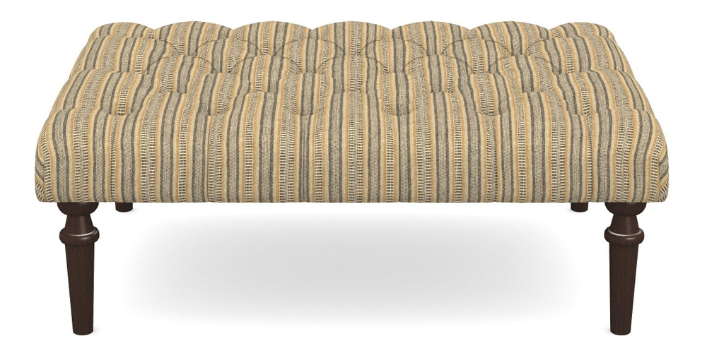 Product photograph of Pentlow Footstool Buttoned Footstool In Cloth 22 Weaves - North Cascades - Amber from Sofas and Stuff Limited