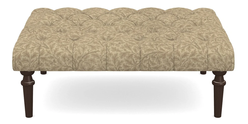 Medium Buttoned Footstool