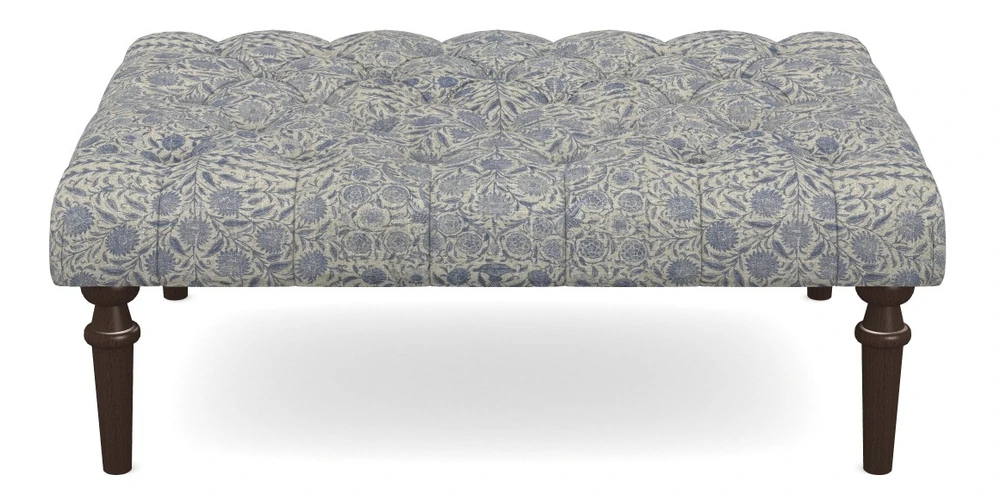 Medium Buttoned Footstool