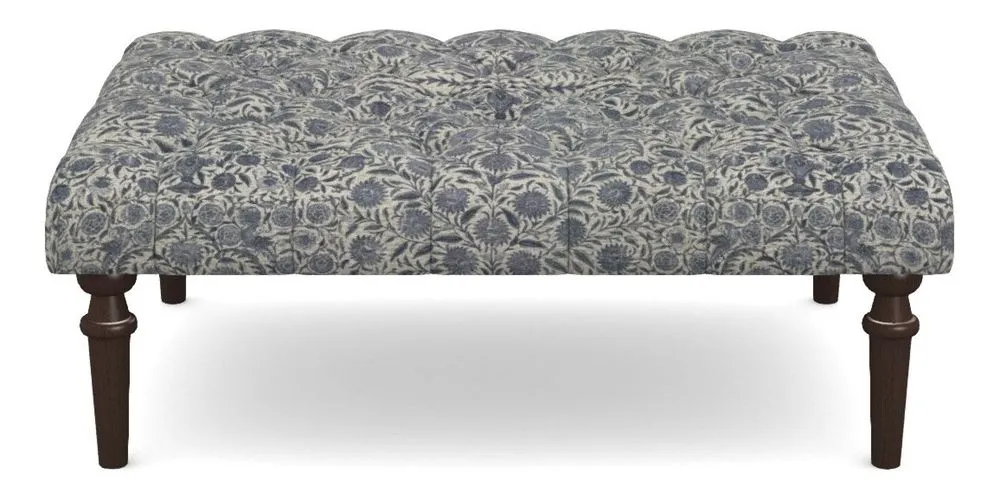 Medium Buttoned Footstool