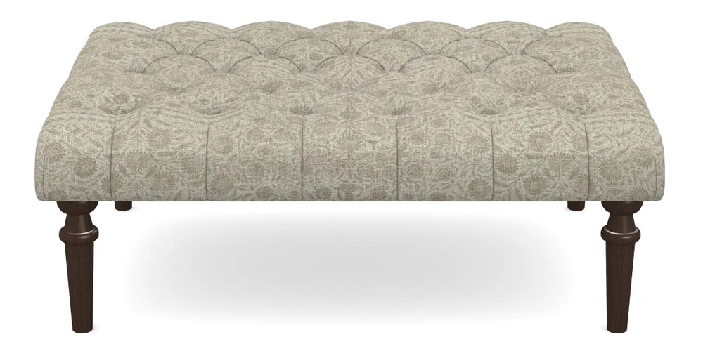 Medium Buttoned Footstool