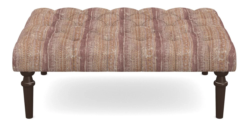 Medium Buttoned Footstool