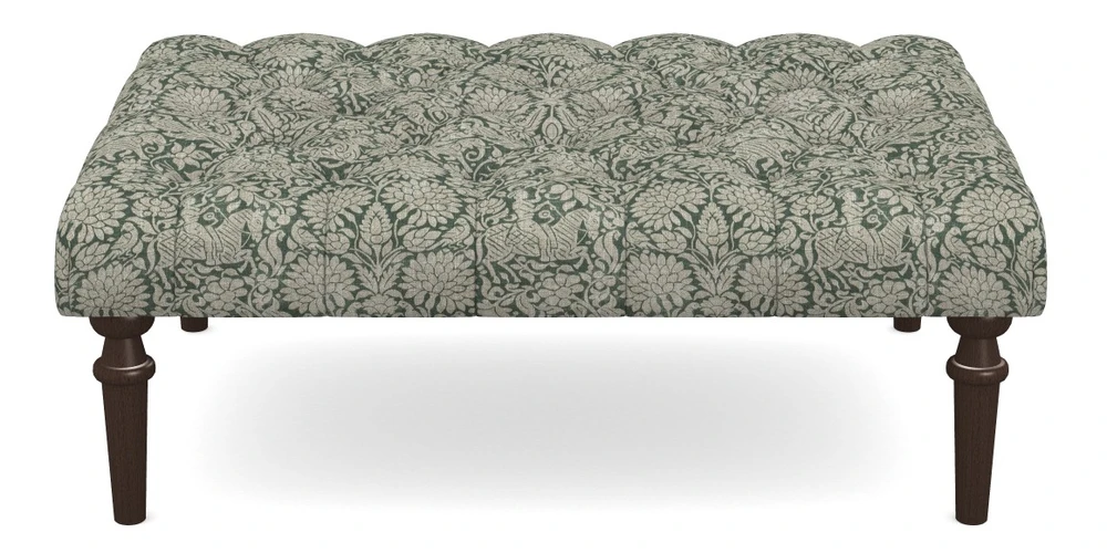 Medium Buttoned Footstool