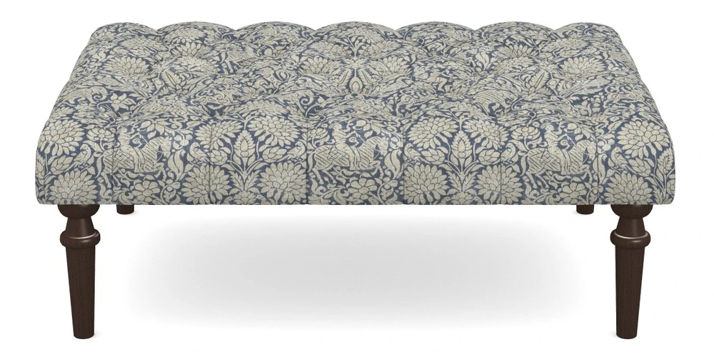 Medium Buttoned Footstool