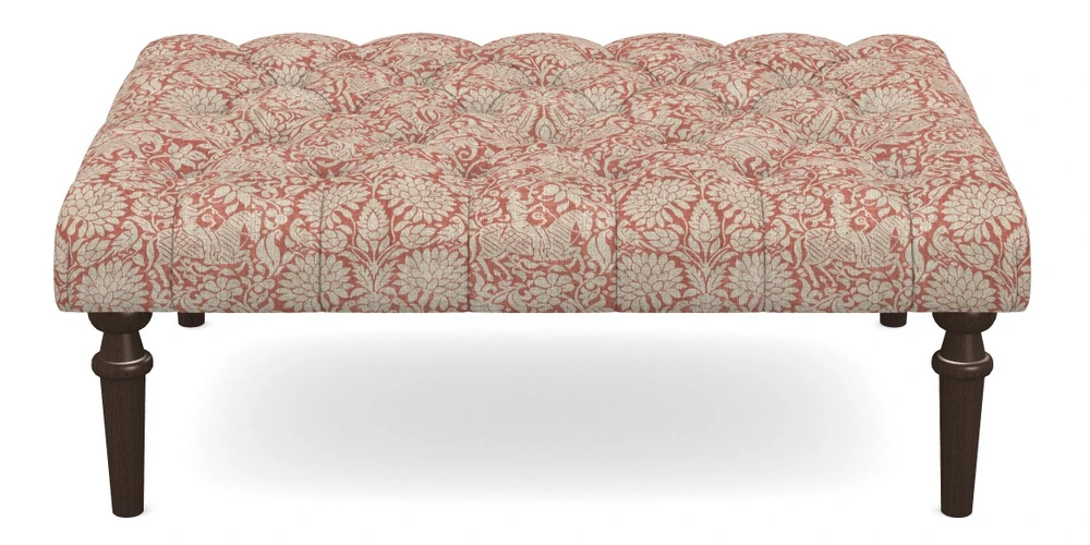 Medium Buttoned Footstool