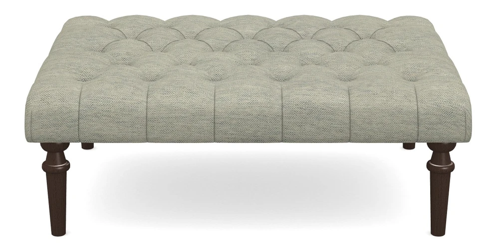 Medium Buttoned Footstool