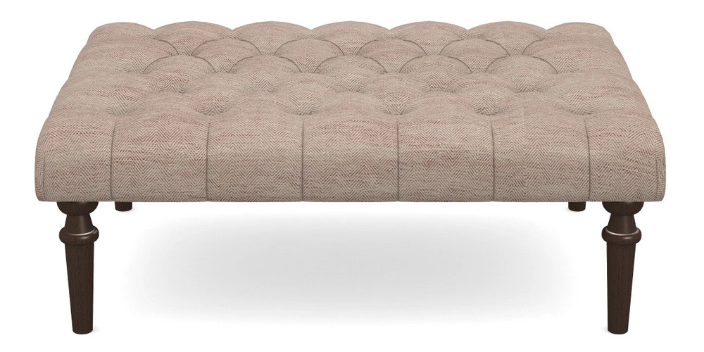 Medium Buttoned Footstool