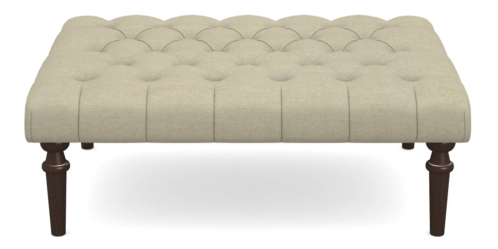 Medium Buttoned Footstool