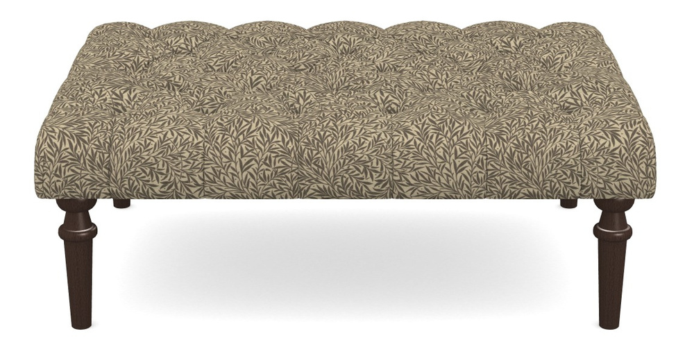 Product photograph of Pentlow Footstool Buttoned Footstool In V A Drawn From Nature Collection - Willow - Brown from Sofas and Stuff Limited