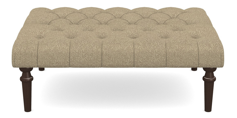 Product photograph of Pentlow Footstool Buttoned Footstool In V A Drawn From Nature Collection - Willow - Natural from Sofas and Stuff Limited