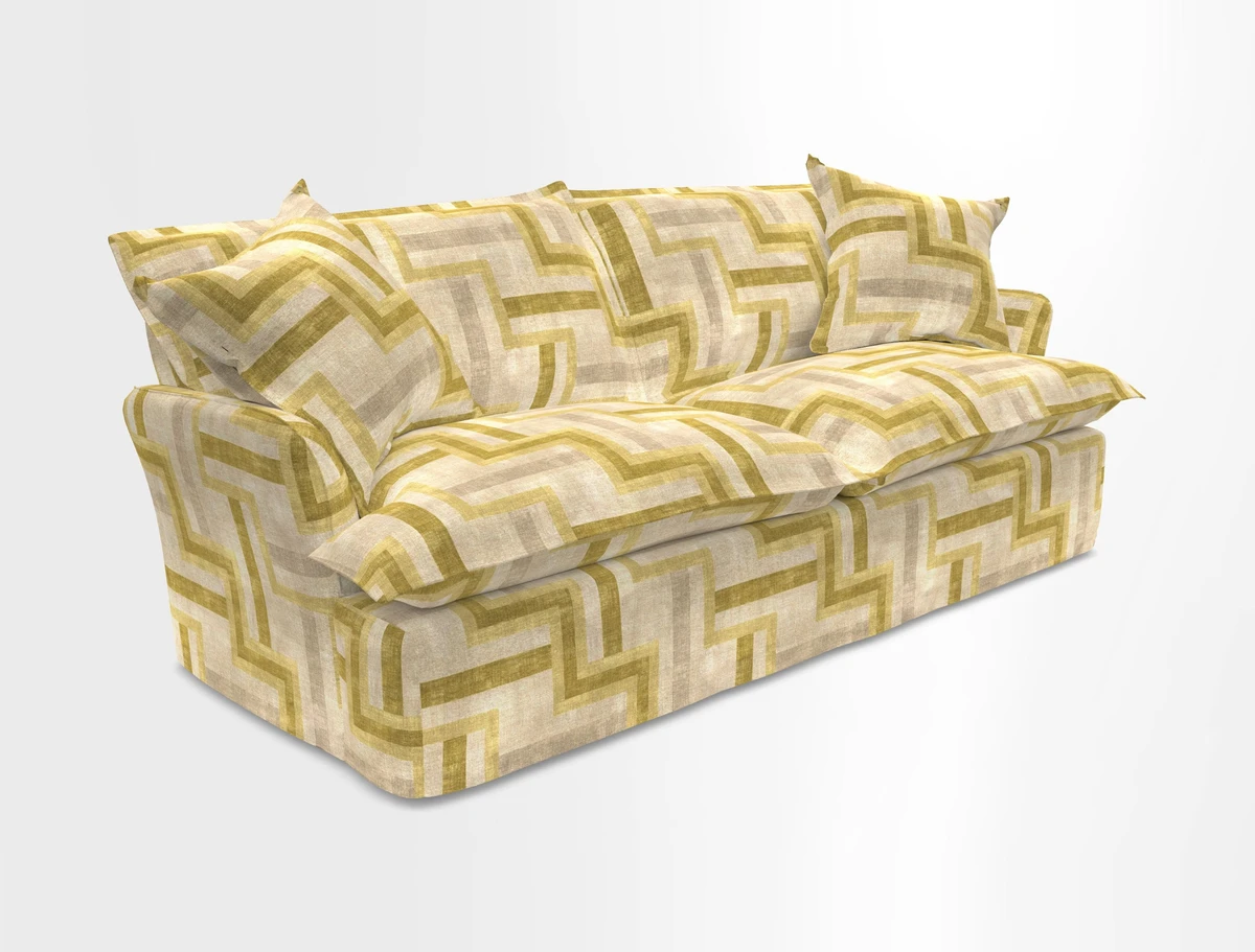 St Ives 3 seater sofa in Two Tone Plain Biscuit