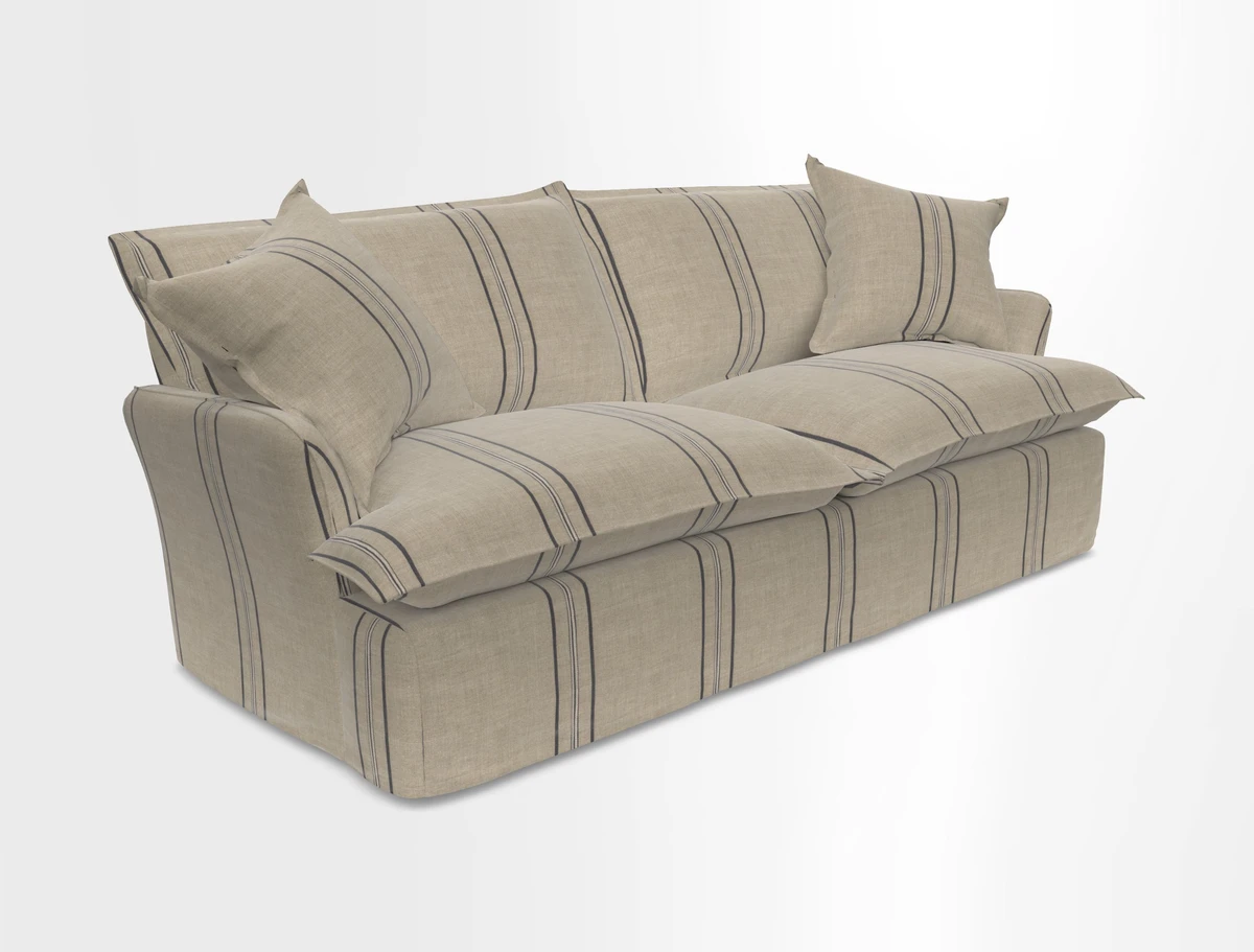 St Ives 3 seater sofa in Two Tone Plain Biscuit