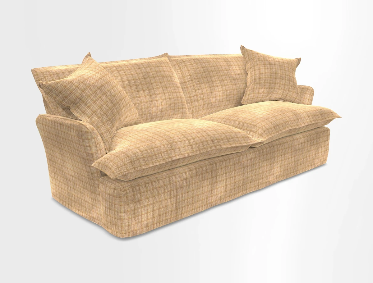 St Ives 3 seater sofa in Two Tone Plain Biscuit