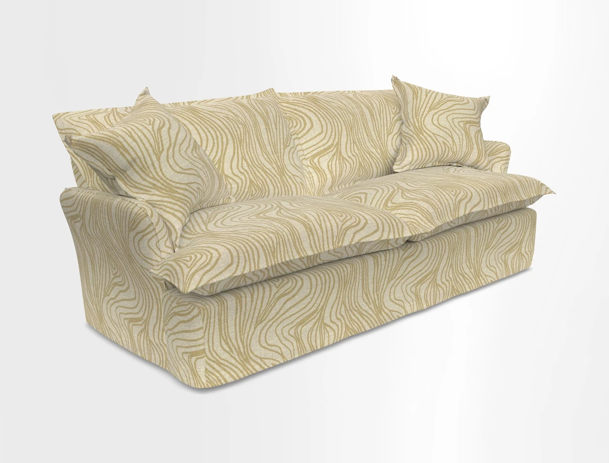 St Ives 3 seater sofa in Two Tone Plain Biscuit