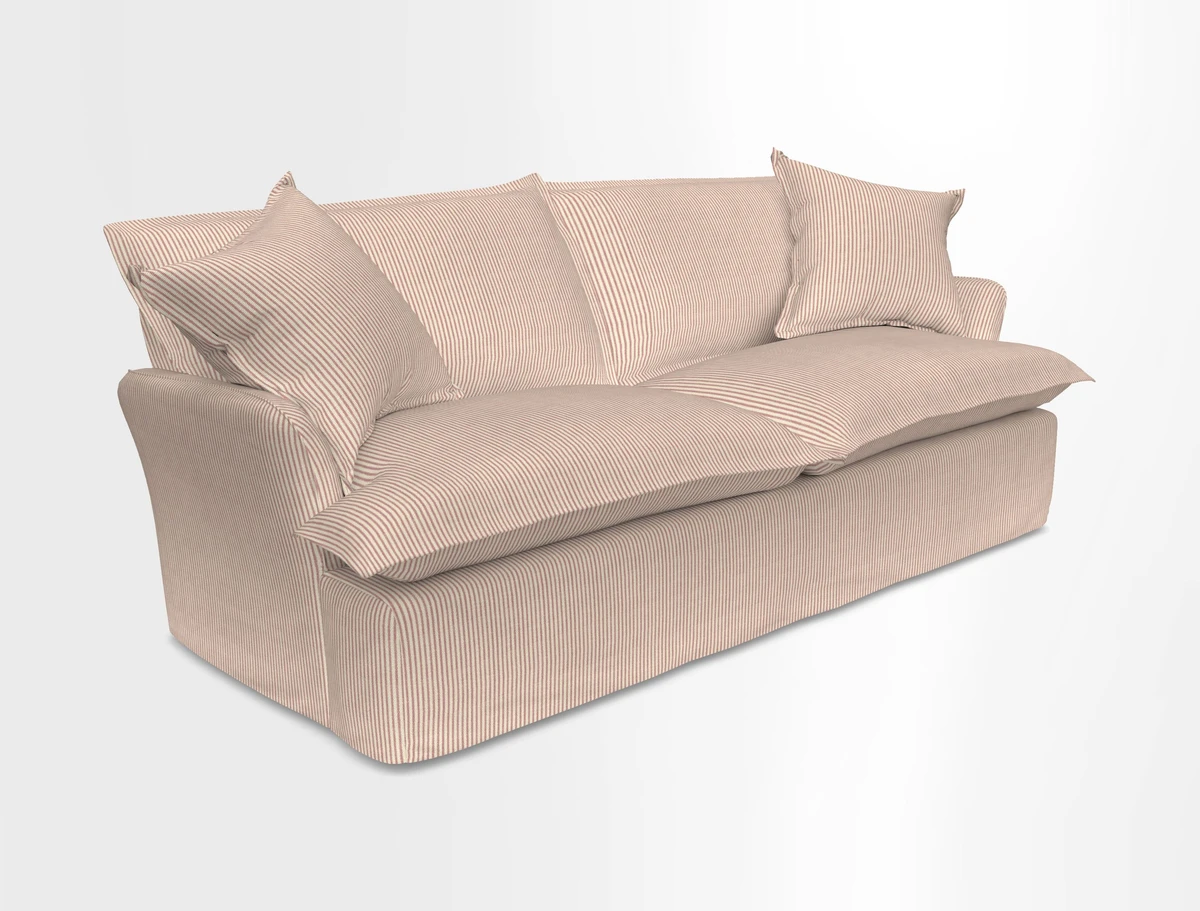 St Ives 3 seater sofa in Two Tone Plain Biscuit