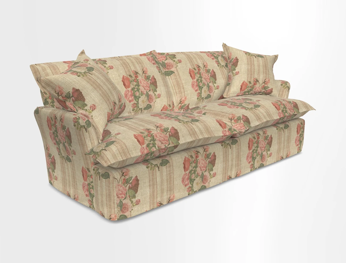 St Ives 3 seater sofa in Two Tone Plain Biscuit