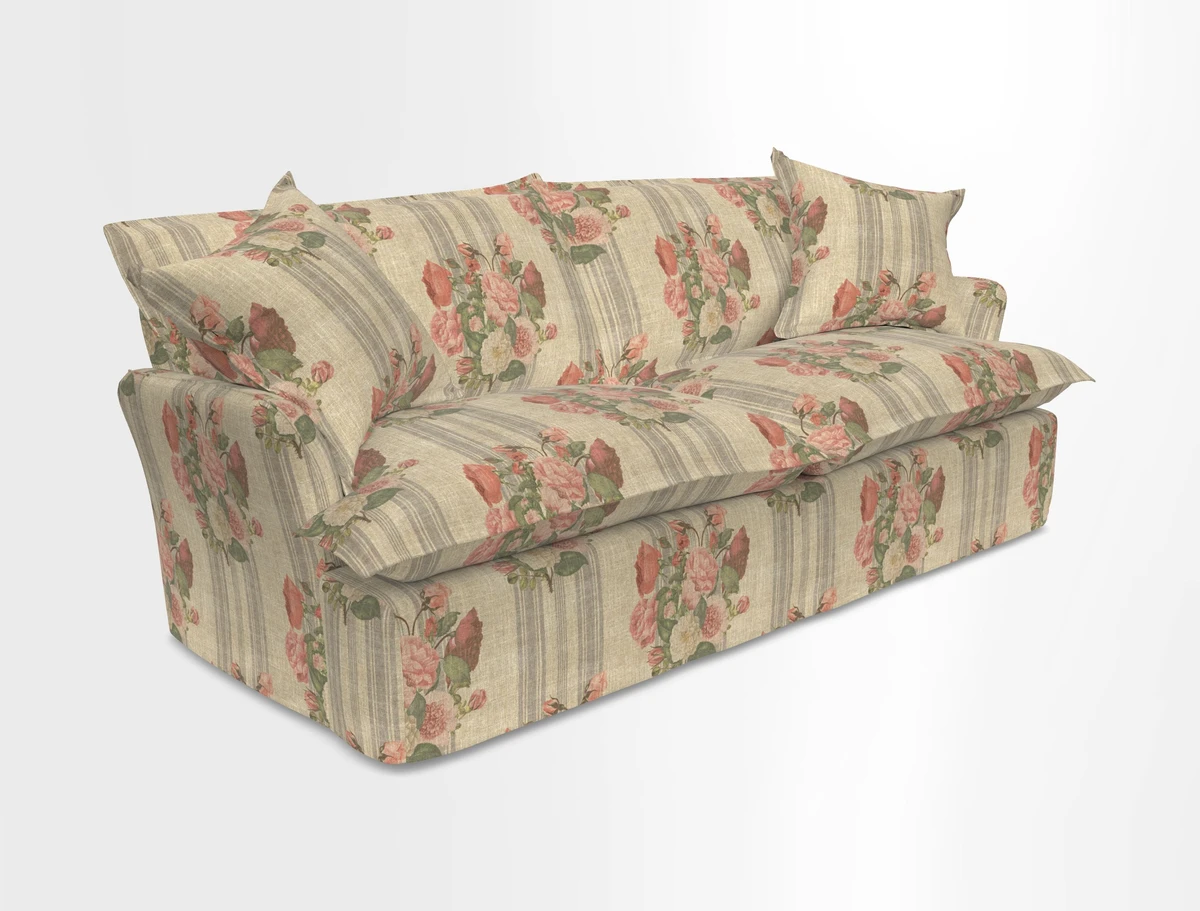 St Ives 3 seater sofa in Two Tone Plain Biscuit