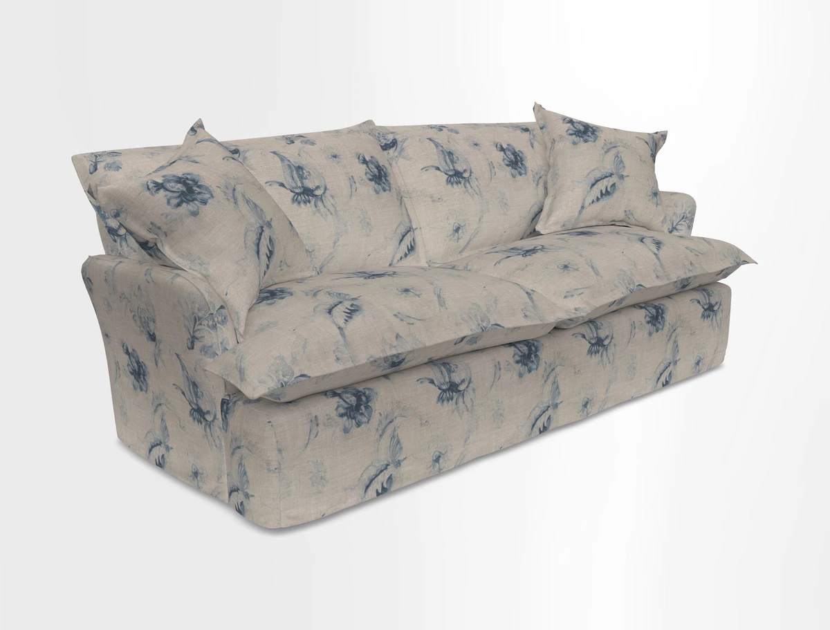 St Ives 3 seater sofa in Two Tone Plain Biscuit