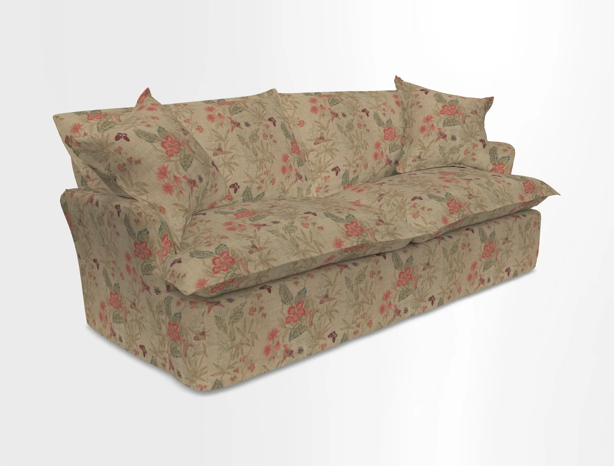St Ives 3 seater sofa in Two Tone Plain Biscuit