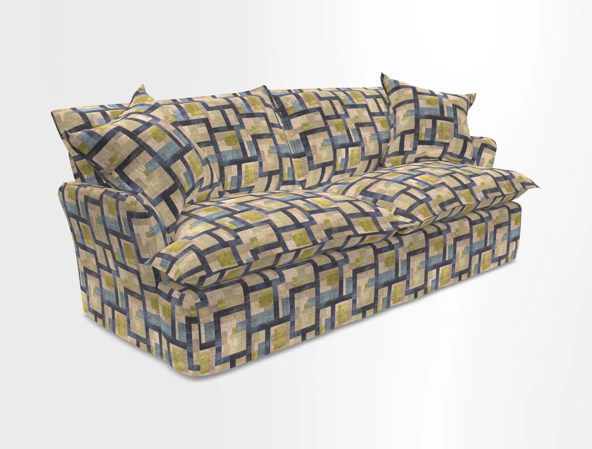 St Ives 3 seater sofa in Two Tone Plain Biscuit