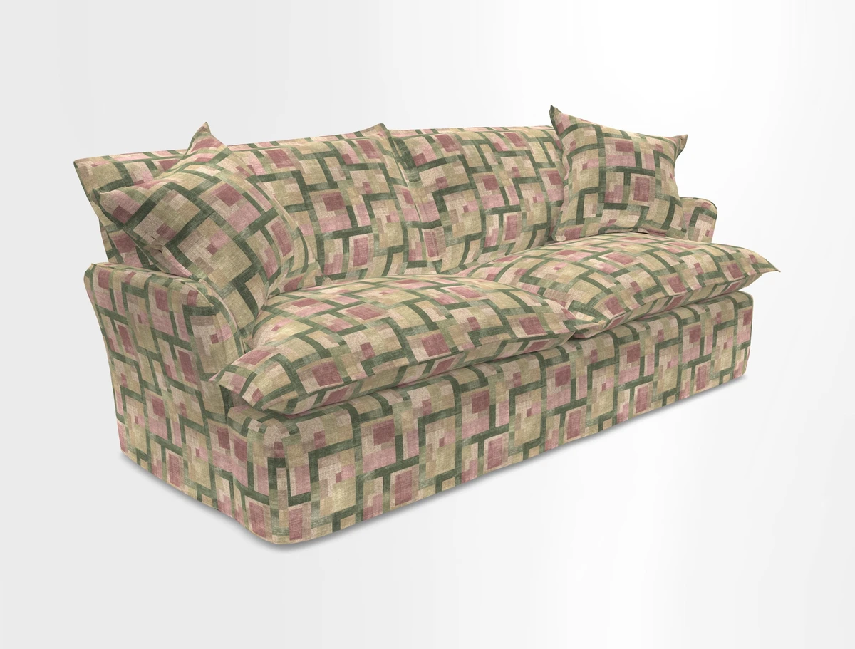 St Ives 3 seater sofa in Two Tone Plain Biscuit