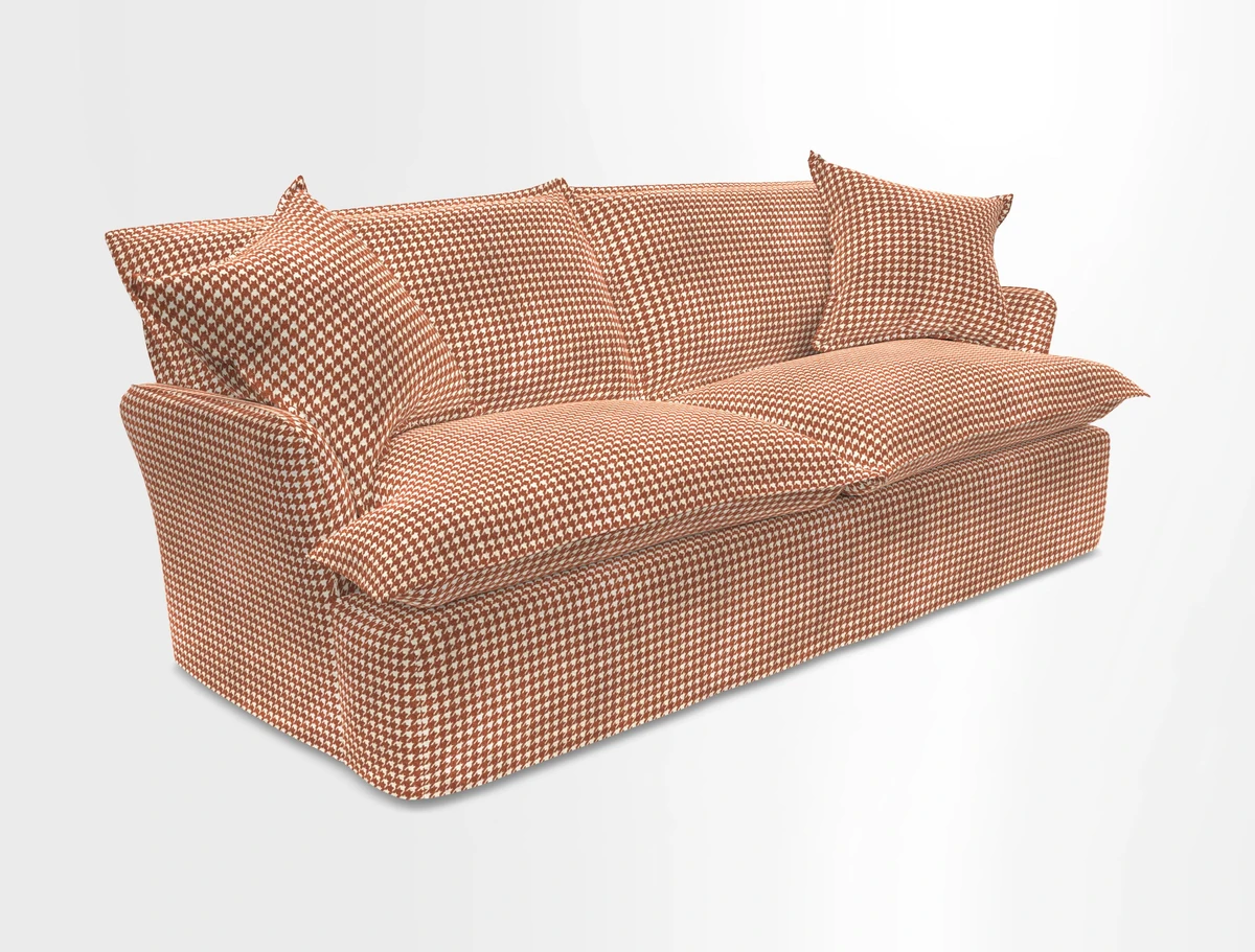 St Ives 3 seater sofa in Two Tone Plain Biscuit