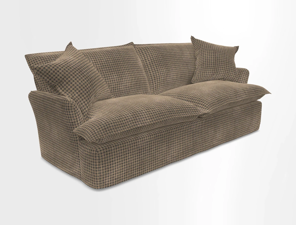 St Ives 3 seater sofa in Two Tone Plain Biscuit