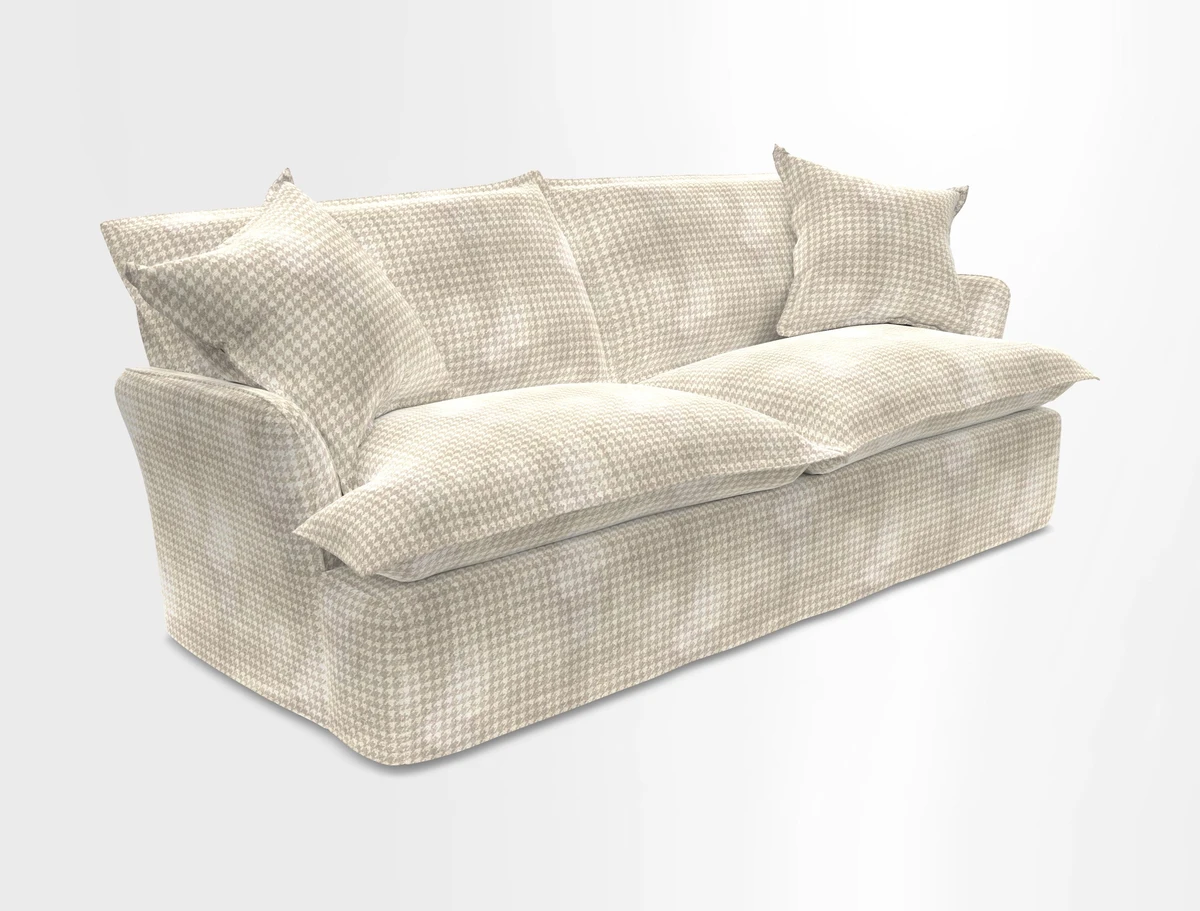 St Ives 3 seater sofa in Two Tone Plain Biscuit