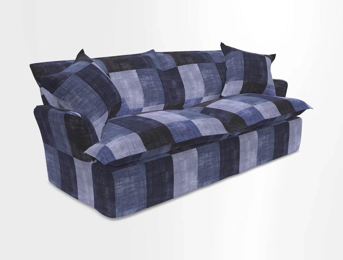 St Ives 3 seater sofa in Two Tone Plain Biscuit