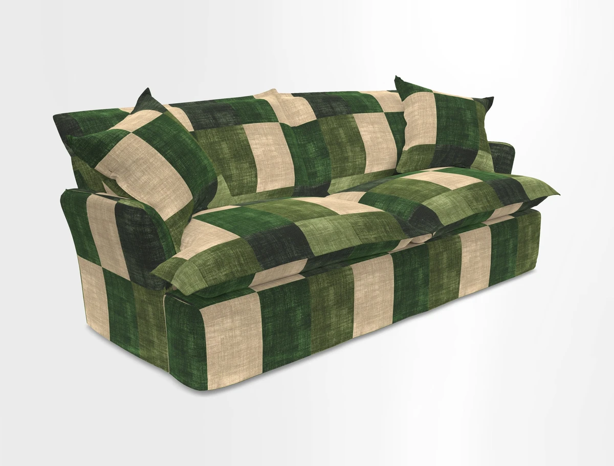 St Ives 3 seater sofa in Two Tone Plain Biscuit