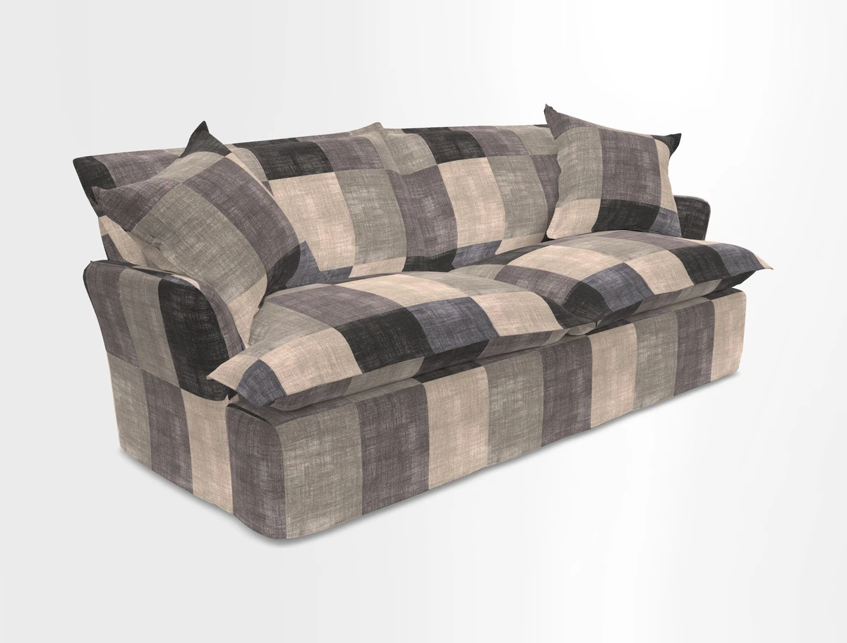 St Ives 3 seater sofa in Two Tone Plain Biscuit