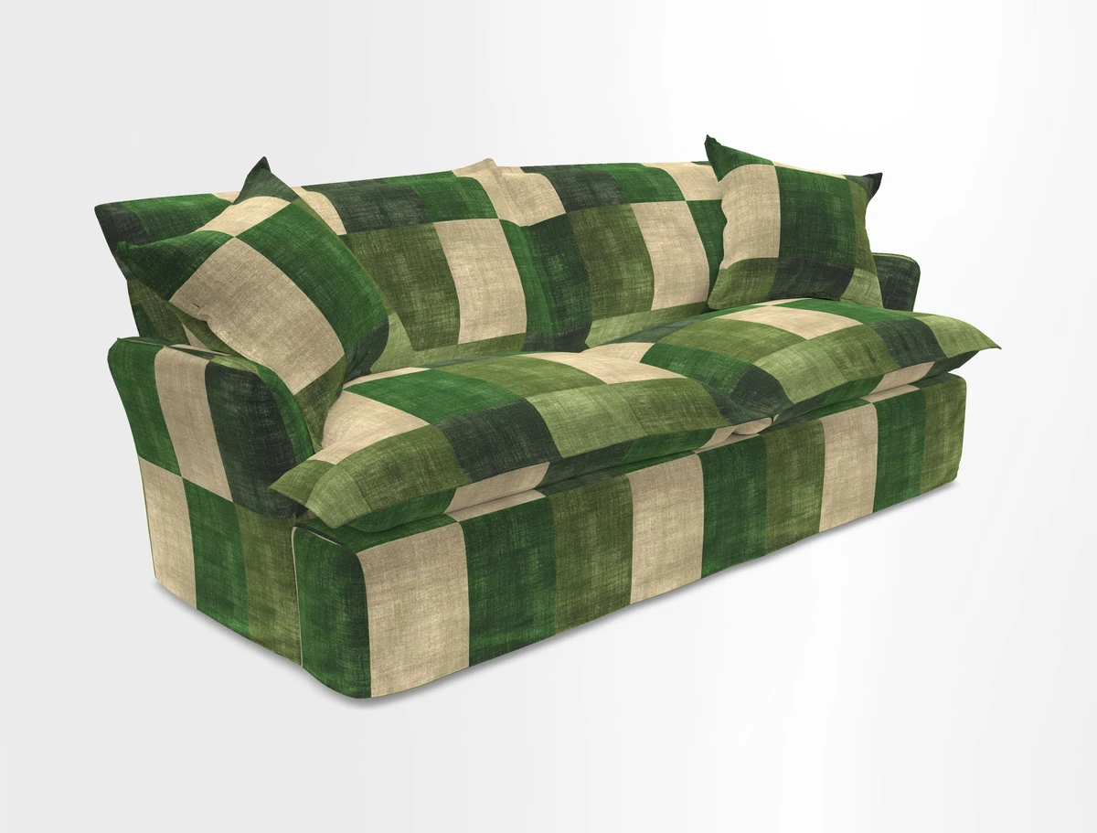 St Ives 3 seater sofa in Two Tone Plain Biscuit