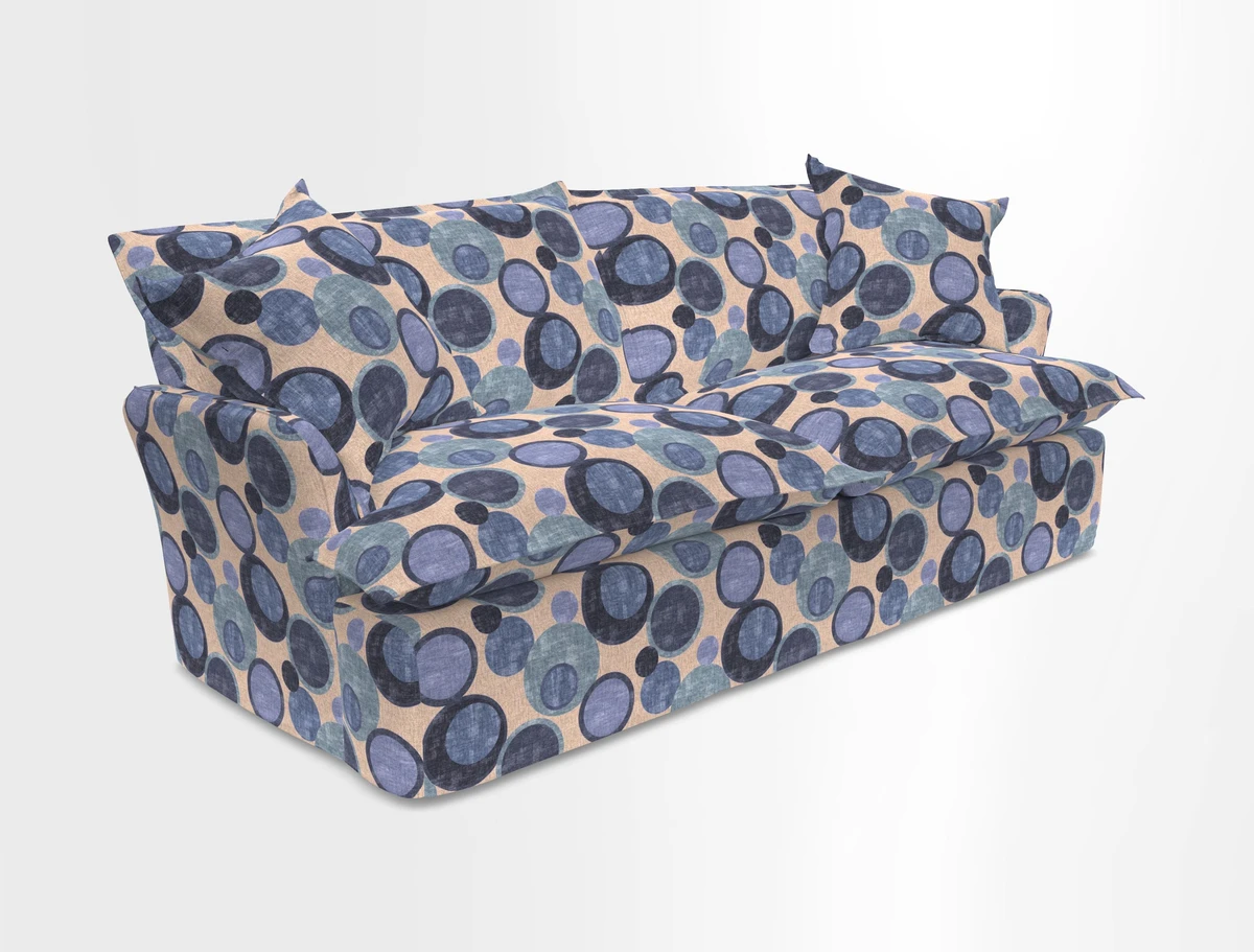 St Ives 3 seater sofa in Two Tone Plain Biscuit