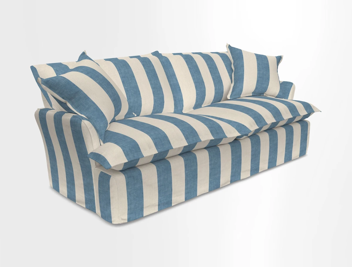 St Ives 3 seater sofa in Two Tone Plain Biscuit