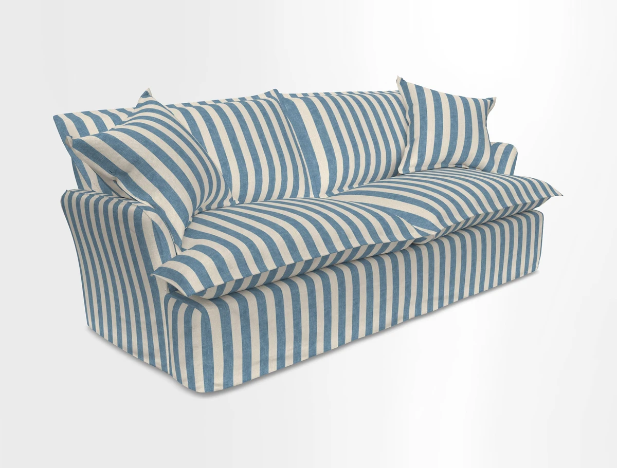 St Ives 3 seater sofa in Two Tone Plain Biscuit