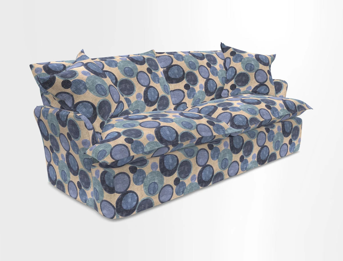 St Ives 3 seater sofa in Two Tone Plain Biscuit