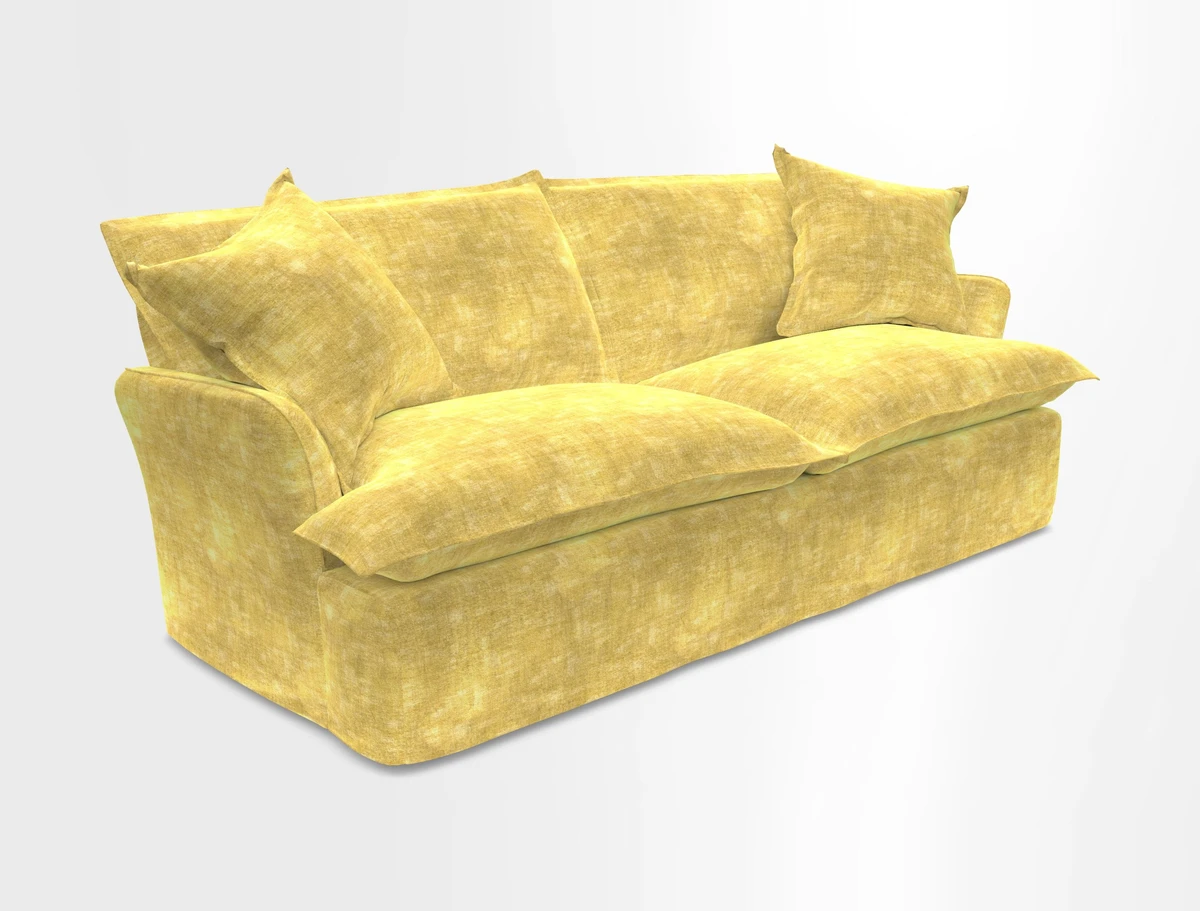 St Ives 3 seater sofa in Two Tone Plain Biscuit
